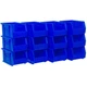 Akro-Mils 12 Pack AkroBins Plastic Storage Bins, Space-Saving Organizers, Blue