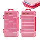 Geinxurn Small Flat Storage Parts Organizer, 2Pcs Red Portable Transparent Pl...