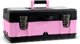 Pink Tool Box for Women - 18" Small Metal & Plastic Portable Lightweight Locking