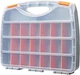 Makitoyo Hardware Storage Box Tools Organizer 21 Compartments, Orange 