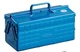 TOYO Steel 2-Tier Tool Box ST-350 Blue Japanese Made Cantilever Toolbox